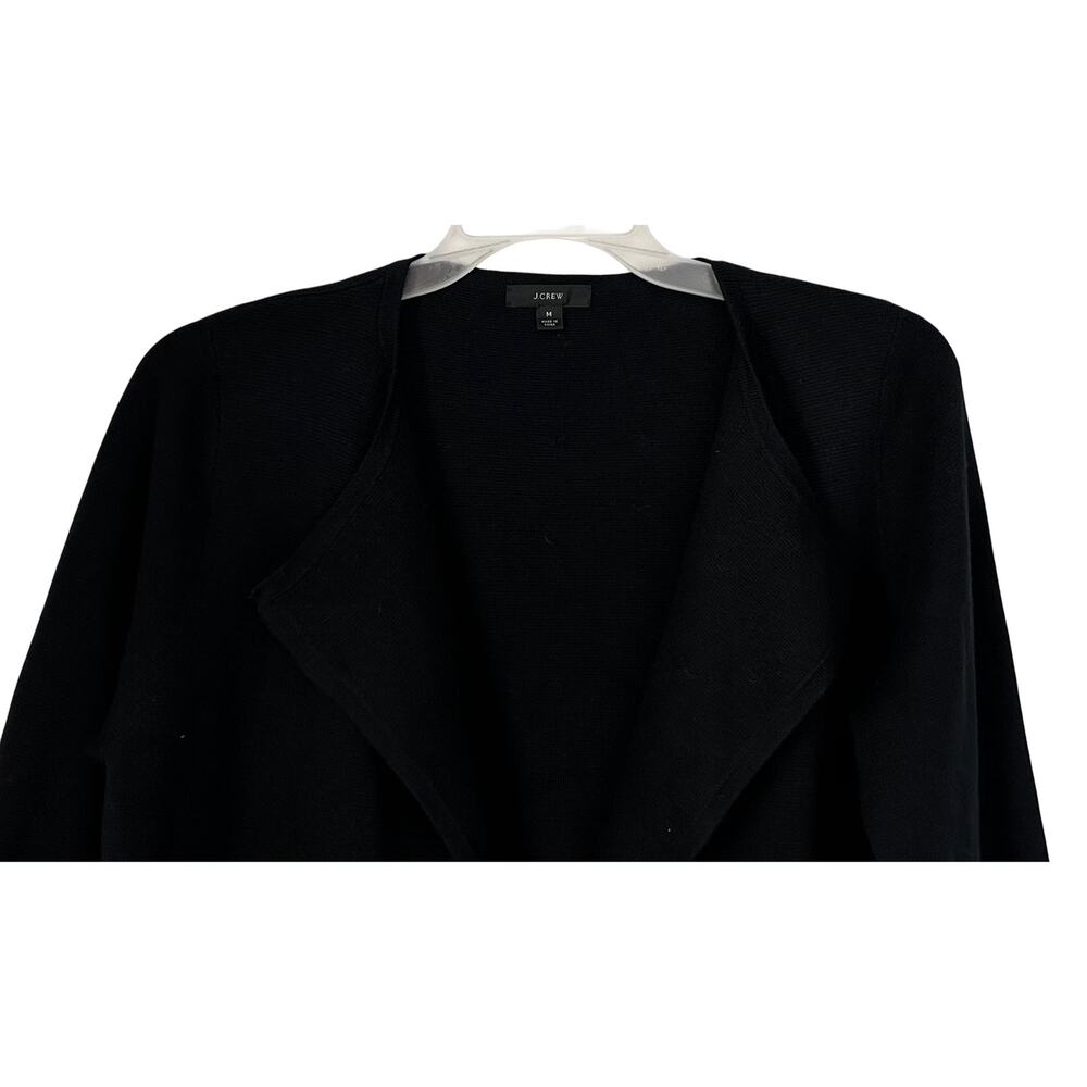 J. Crew Juliette Collarless Sweater Blazer Black J6339 Size M - Picture 8 of 13